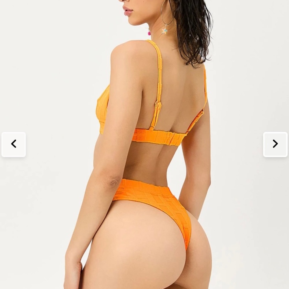 Frankies Bikinis Claire Triangle terry bikini match set